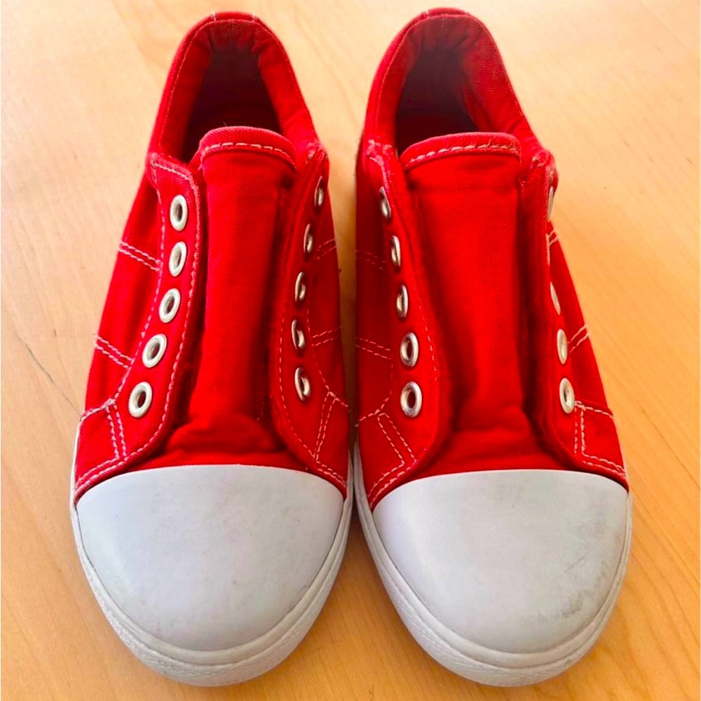 Cat & Jack Size 12 Red Velcro Sneakers